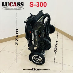 Xe lăn điện gọn nhẹ Lucass S-300 pin lithium, phanh tự động
