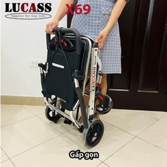 Xe lăn du lịch Lucass X69 siêu nhỏ gọn