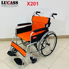 Xe lăn khung hợp kim nhôm Lucass X201 phiên bản nâng cấp