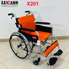 Xe lăn khung hợp kim nhôm Lucass X201 phiên bản nâng cấp