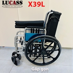 Xe lăn Lucass X39L bánh đúc, đệm 2 lớp