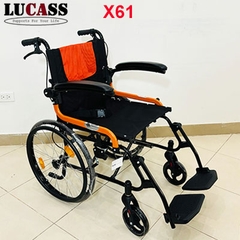 Xe lăn Lucass X61 phiên bản có bánh lăn tay