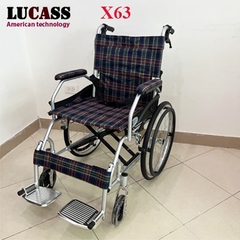Xe lăn du lịch Lucass X63 khung hợp kim nhôm nhẹ