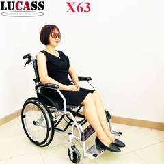 Xe lăn du lịch Lucass X63 khung hợp kim nhôm nhẹ