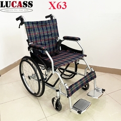 Xe lăn du lịch Lucass X63 khung hợp kim nhôm nhẹ