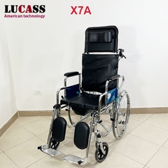 Xe lăn đa năng có bô vệ sinh ngả nằm chống lật Lucass X7A