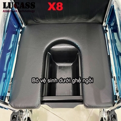 Xe lăn có bô vệ sinh Lucass X8 thế hệ mới có phanh tay
