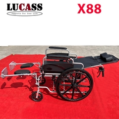 Xe lăn đa năng cao cấp Lucass X80 khung nhôm trắng