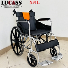 Xe lăn Lucass X91L khung hợp kim nhôm, bánh đúc