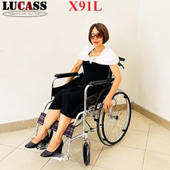 Xe lăn Lucass X91L khung hợp kim nhôm, bánh nan hoa