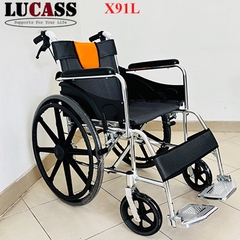 Xe lăn Lucass X91L khung hợp kim nhôm, bánh đúc