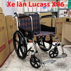Xe lăn Lucass X96 bánh đúc, rộng ngang cho người to béo