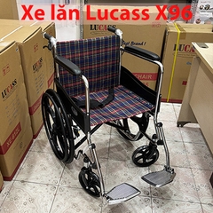 Xe lăn Lucass X96 bánh đúc, rộng ngang cho người to béo