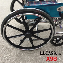 Xe lăn bánh đúc vải kẻ Lucass X9B
