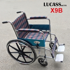 Xe lăn bánh đúc vải kẻ Lucass X9B