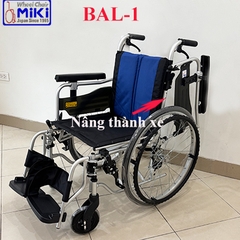 Xe lăn Miki Nhật Bản BAL-1 khung hợp kim nhôm