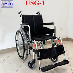 Xe lăn Miki Nhật Bản USG-1, đệm da, khung hợp kim nhôm