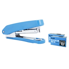 Bấm Kim PLUS + Kèm 2 Hộp Kim Bấm No.10 (Chất Lượng Nhật Bản) (Xanh Dương 30-012)