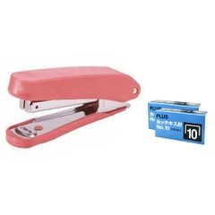 Bấm Kim PLUS + Kèm 2 Hộp Kim Bấm No.10 (Chất Lượng Nhật Bản) (Màu Đỏ 30-014)