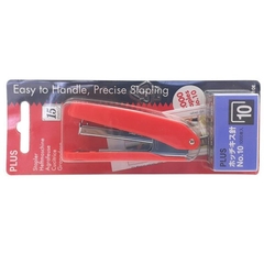 Bấm Kim PLUS + Kèm 2 Hộp Kim Bấm No.10 (Chất Lượng Nhật Bản) (Màu Đỏ 30-014)