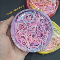 Dây Thun Cột Tóc Màu Pastel - Túi Hoạ Tiết Bông Hoa Có Móc Treo