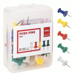 Ghim Mũ Nhựa Màu Deli 0021 (35 Ghim)