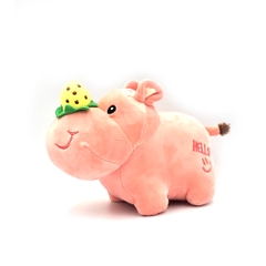 Thú Nhồi Bông Tê Giác Sừng Trái Dâu (22cm)