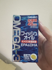 VIÊN UỐNG DẦU CÁ OMEGA-3 HỖ TRỢ TIM MẠCH-ORIHIRO 180 VIÊN