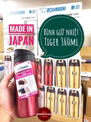 BÌNH GIỮ NHIỆT LƯỠNG TÍNH INOX TIGER 360ML MODEL MJC - A036