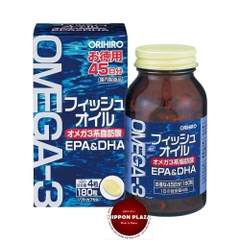 VIÊN UỐNG DẦU CÁ OMEGA-3 HỖ TRỢ TIM MẠCH-ORIHIRO 180 VIÊN