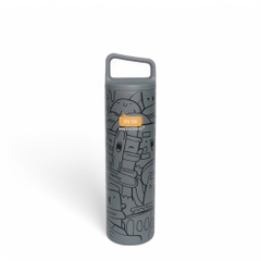 Early Morning Handy 18oz (550ml) Happy Doodle Pattern - Slate Gray