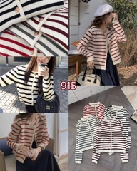 CARDIGAN LEN DÀY KẺ CÚC ĐỒNG MÃ 915