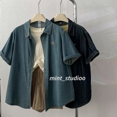 ÁO SƠMI DENIM MÀI THÊU NƠ YANCEY MÃ 5038