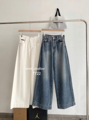 QUẦN JEANS SUÔNG RỘNG TAG NÂU MÃ 7722