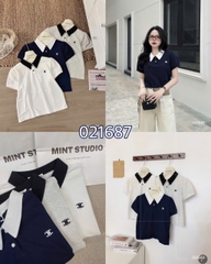ÁO POLO TRƠN THÊU CHANEL MÃ 021687