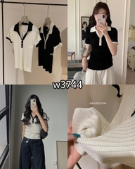 ÁO POLO CỔ V CÚC NGỌC WWGE MÃ W3744