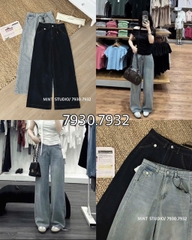 QUẦN JEANS SUÔNG DÀI TÚI NẮP MÃ 7930.7932