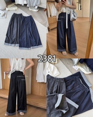 QUẦN JEANS NẤM GẤU KẺ MÃ 2381