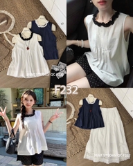 ÁO SÁT NÁCH VIỀN BÈO MÃ F232