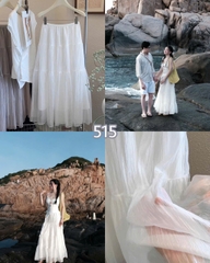 CHÂN VÁY TƠ TRẮNG DÀI MÃ 515