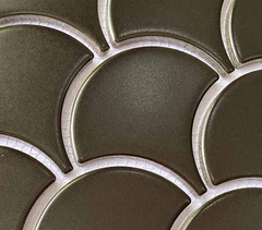 Gạch mosaic vảy cá MHF09 (Màu đen mờ)