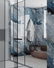 Gạch bóng 80x160 vân đá màu xanh LUE-816004