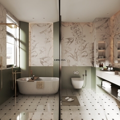 Gạch điểm ốp tường nhà tắm 600x1200cm 612LU12607