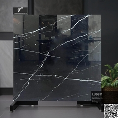 Gạch lát nền 800x800 phòng khách giả đá LUD811