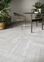 Gạch màu xám nhạt giả đá travertine 600×1200 612LUTCT11213MM