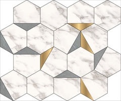 Gạch mosaic lục giác LUEHXSILVER