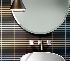Gạch mosaic thẻ que mờ 275x290/32x145 Y33F08M / Y33F808 (màu đen)
