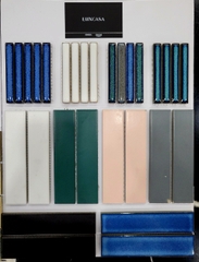 Gạch mosaic trang trí hình que MHT018 (màu xanh rêu)