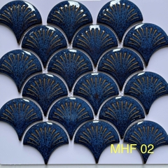 Gạch mosaic vảy cá MHF02 (xanh dương)