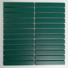 Gạch mosaic thẻ que mờ 296x300/22x145  Y22F11M / Y22F811 (màu xanh rêu)
